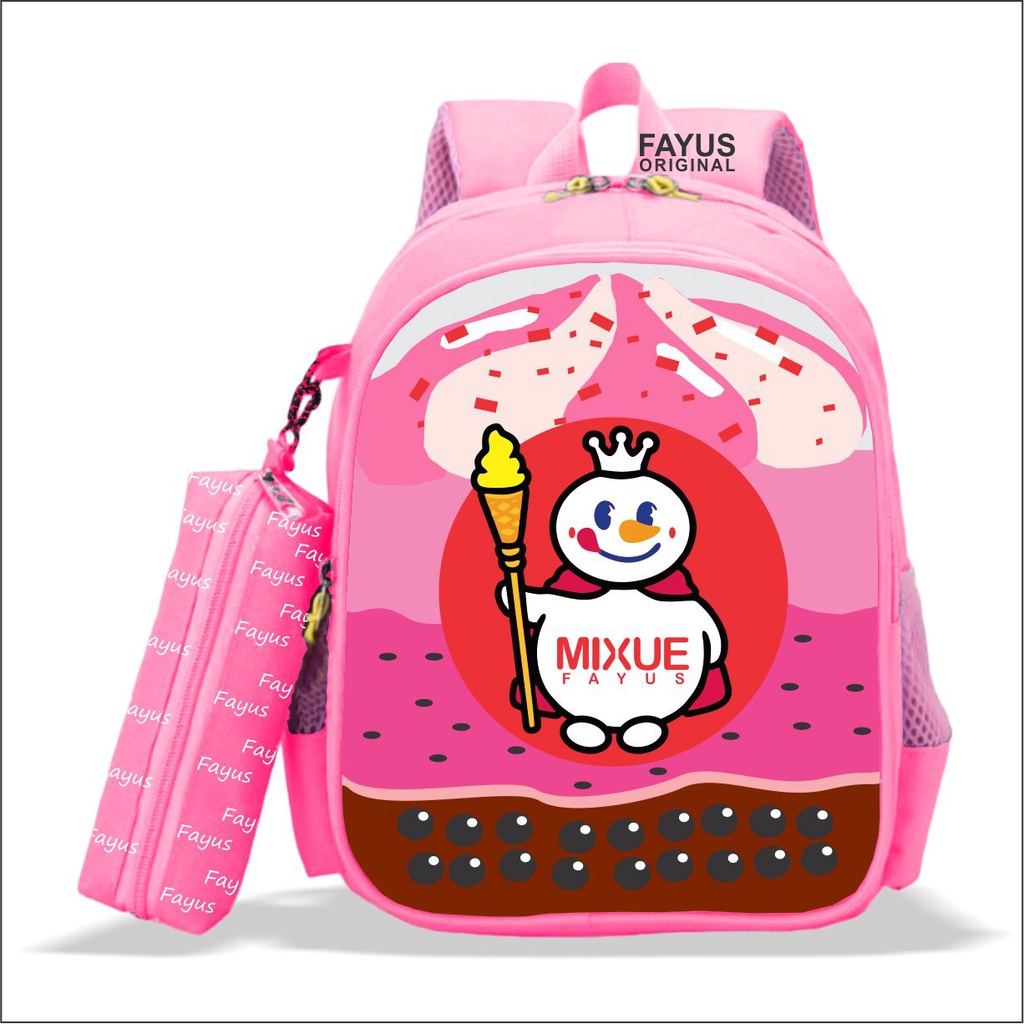 PREMIUM - tas ransel anak sekolah PAUD TK SD LAKI 2in1 PREMIUM VIRAL terbaru 2023 karakter ES KRIM MIXSUE terlaris bisa COD-5
