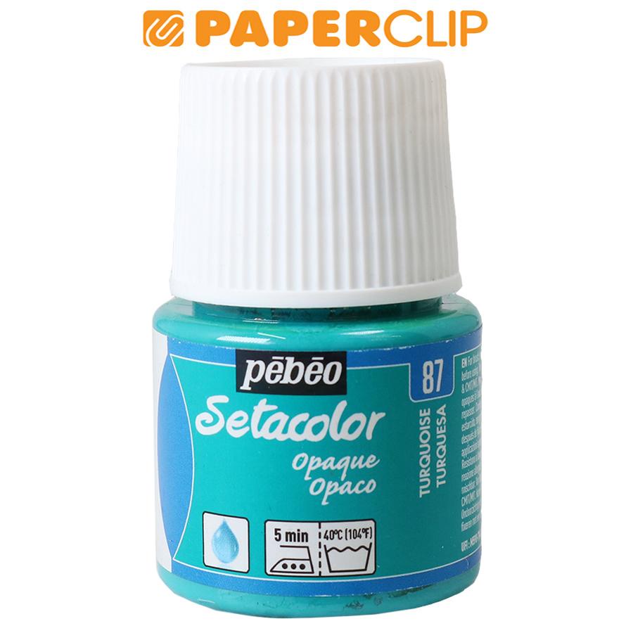 

PEBEO SETACOLOR OPAQUE FABRIC PAINT MATT 45ML 295-087 TURQUOISE