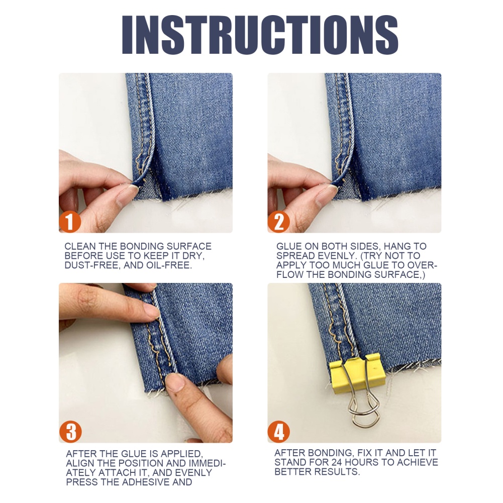 ღ 50Ml Kain Lem Kain Menjahit Perekat Tidak Beracun Kulit Menjahit Lem Kit Aman Cepat Pengeringan Lem Sofa mobil Bantal Pakaian Alat Perbaikan