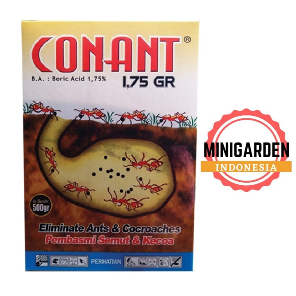 CONANT 500 GRAM PACK KARDUS obat pembasmi SEMUT &amp; KECOA CONANT insektisida / racun hama u rumah walet