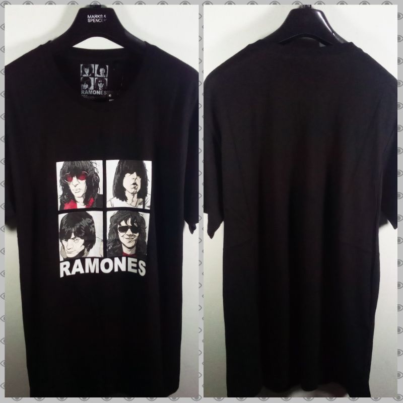 Kaos Band Punk Ramones Black