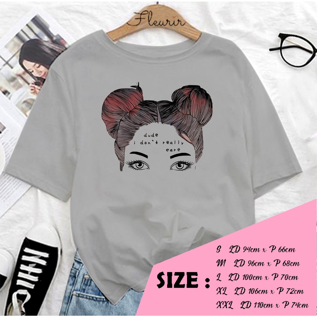 FLEURIR - COD KAOS WANITA DUDE DONT PRIA REMAJA DEWASA UNISEX TSHIRT JUMBO