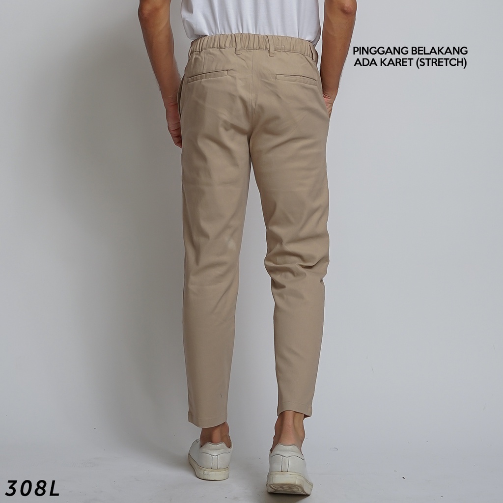 HSRM Celana Gallen Ankle Pants Khaki 308 L | Celana Chinos Ankle Pants Slimfit