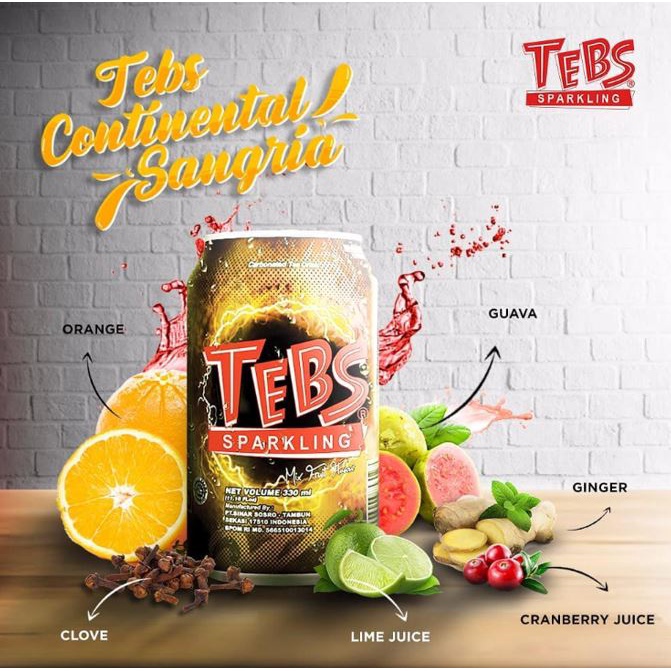 

Tebs Sparkling Mix Fruit / Sparkling Tea with Soda (330 mL) Grosir / Murah