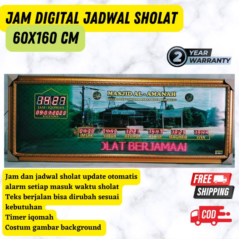 Jam masjid digital jadwal sholat besar