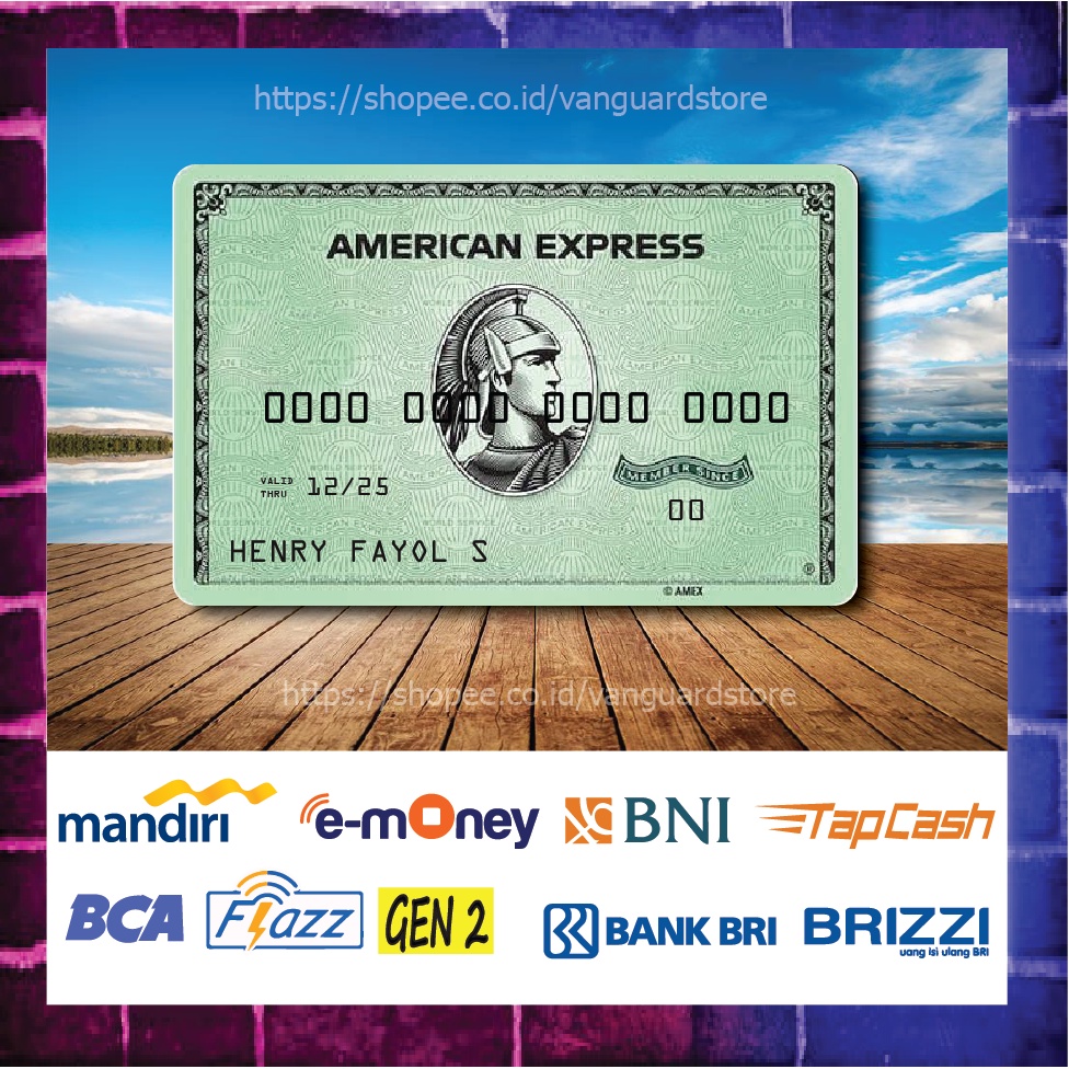 KARTU E MONEY E TOLL KARTU AMERICA EXPRESS 4 DEBIT CREDIT EMONEY MANDIRI FLAZZ BCA BNI TAPCASH BRIZZI BRI - 1 SISI