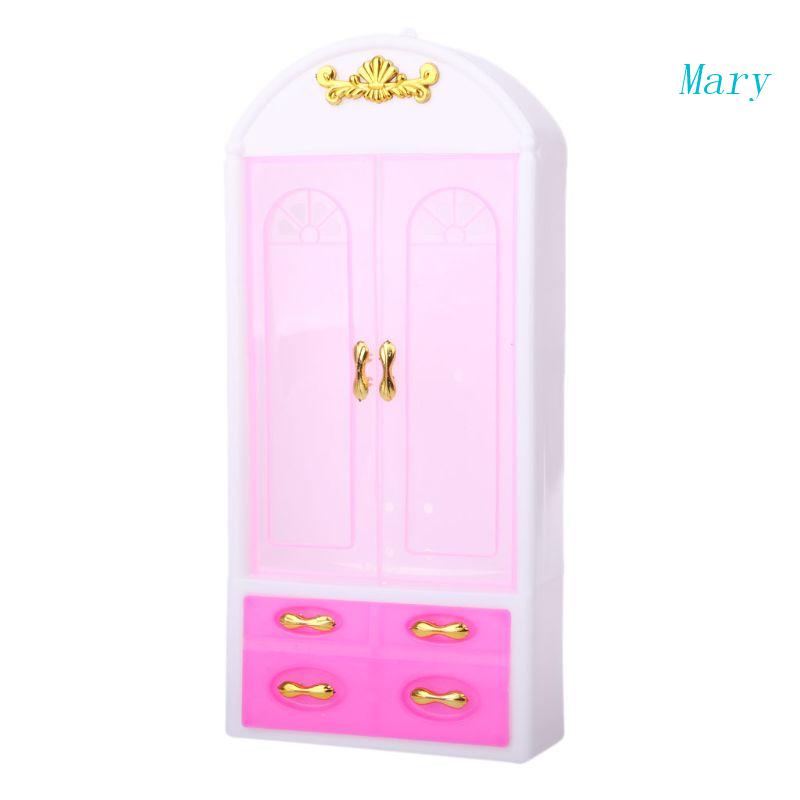 Mary Dollhouse Princess Lemari Pakaian Model Lemari Plastik Furniture Pesta Cewek Favorite