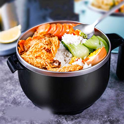 Bulat tempat makan mangkok mie instan bersegel stainless steel 304 ada 4 warna