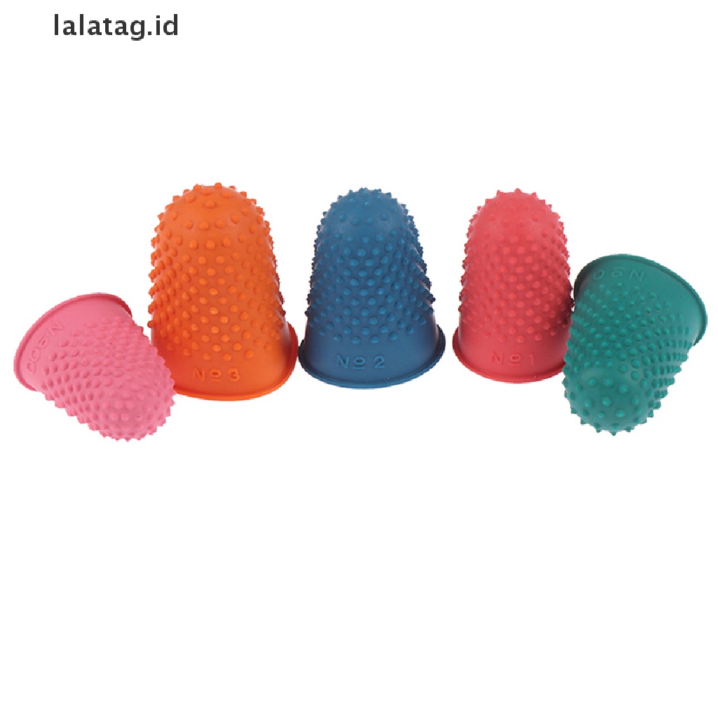 [lalatag] 5pcs Coung Kerucut Karet Pelindung Bidal Jahit Quilter Finger Tip Craft [ID]