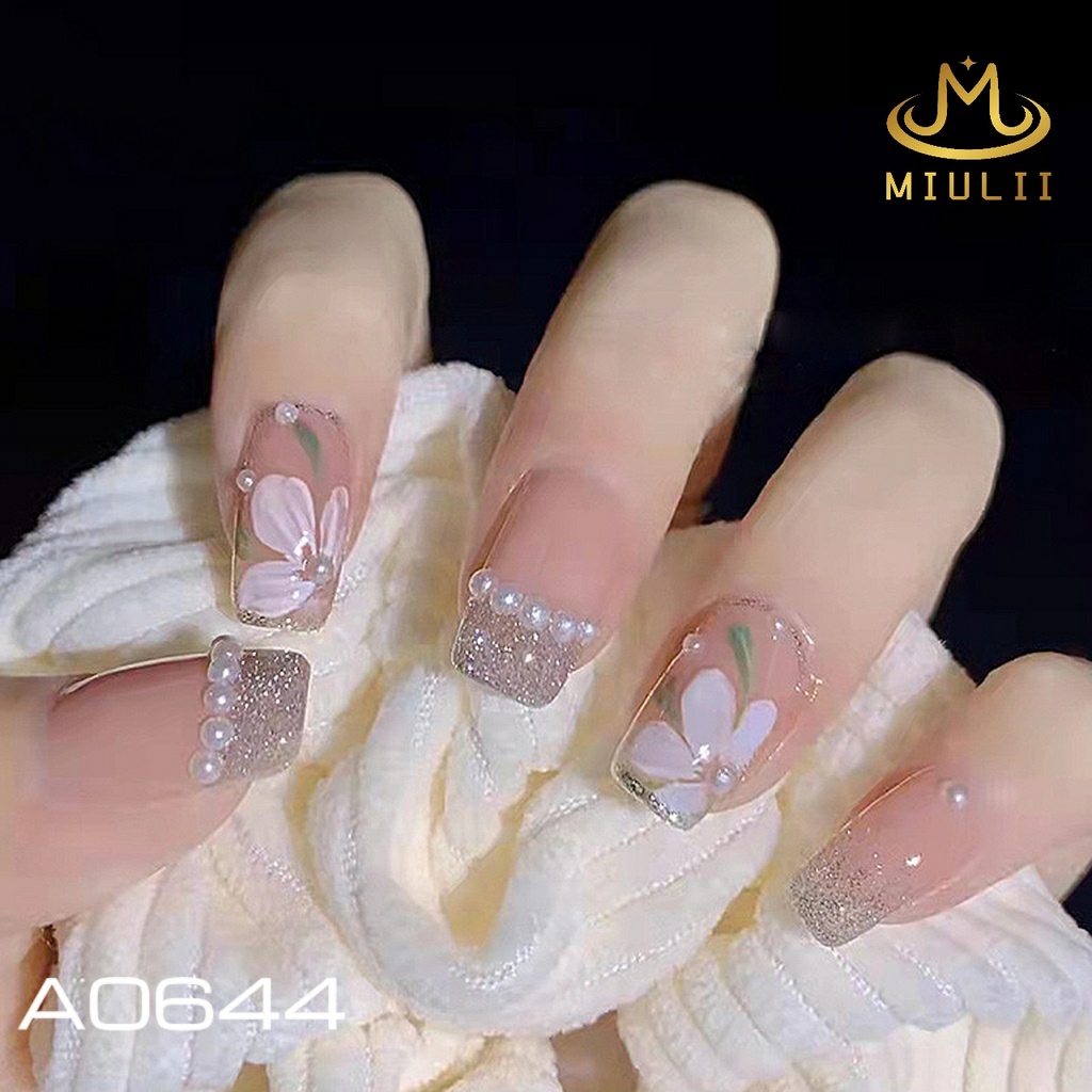 MIULII / KUKU PALSU CUTE / CANTIK  / 24PCS / 3D / NAIL ART / PREMIUM / MURAH / FAKE NAIL / BEAUTY NAIL / WEDDING / PESTA / SANTAI / CUTE / DAILY / KERJA / KANTOR / FREE LEM JELLY / KUTEK G