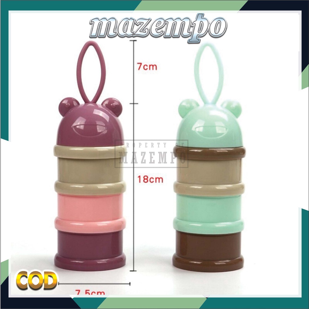 TEMPAT SUSU BUBUK DISPENSER KONTAINER 4 SUSUN SUSU BAYI / CONTAINER SUSU TRAVELING BABY