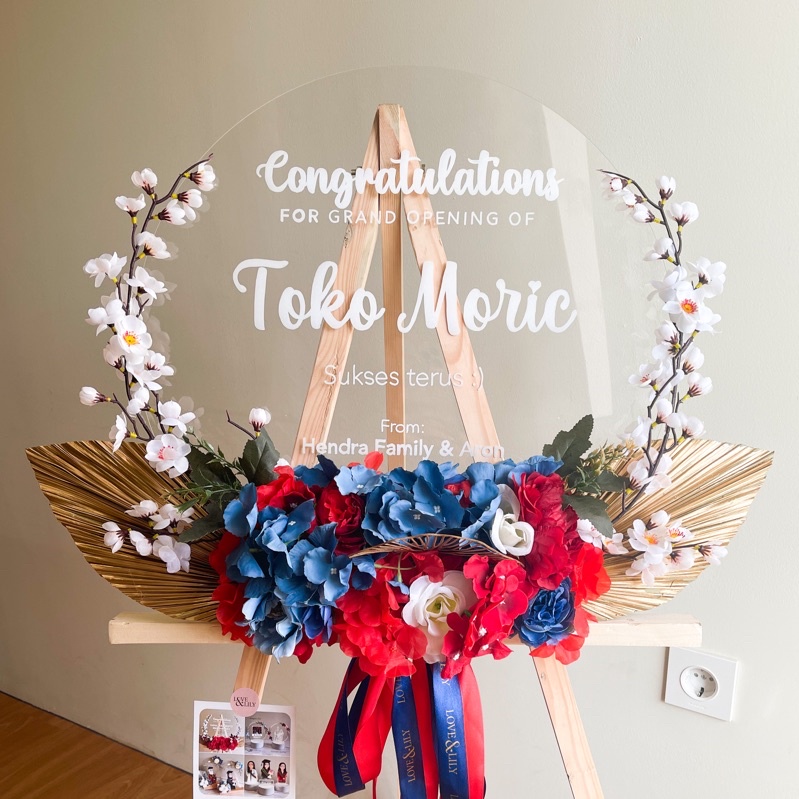 Jual LUXIO Standing Acrylic - Papan bunga ucapan akrilik acrylic