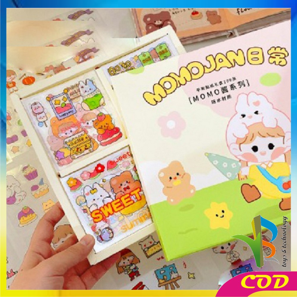 RB-C473 Stiker 2D Isi 100pcs Sticker Aesthetic Karakter / Stiker Buku Diary Tumblr Botol Motivasi Lucu Kekinian Dekorasi Scrapbook