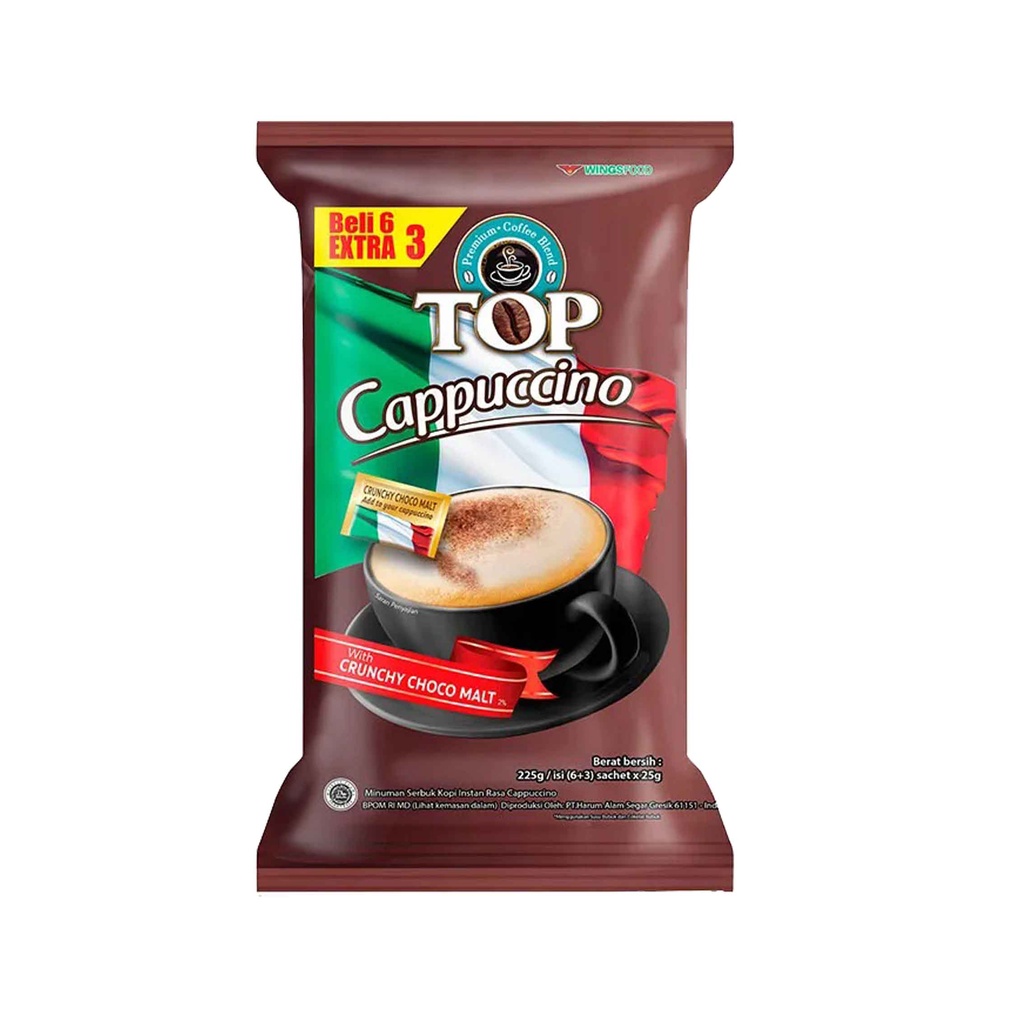 Top Cappuccino /  Kopi / Isi (6+3) x25g / Kopi instan/ Coffee