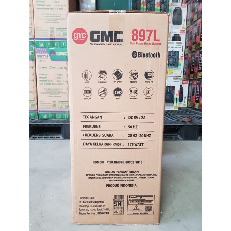 SPEAKER GMC 897L Speaker Portabel/Ampli Meeting BLUETOOTH 10 inch/ SPEAKER GMC 897L/SPEAKER GMC 897L