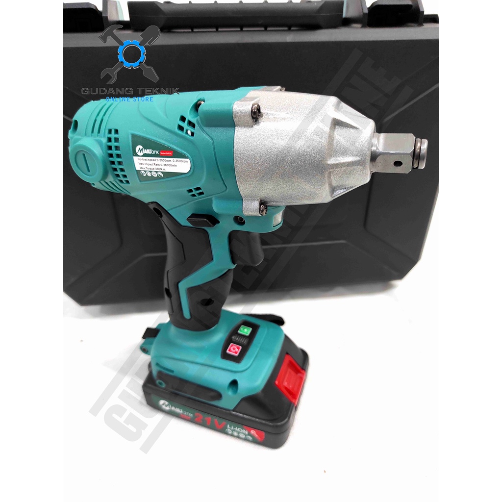 Impact Wrench CORDLESS MAILTANK SH53C 21V / Mesin Pembuka Buka Pengencang Baut BATERAI BATERY 21 Volt SH 53 SH-53C MAILTANK