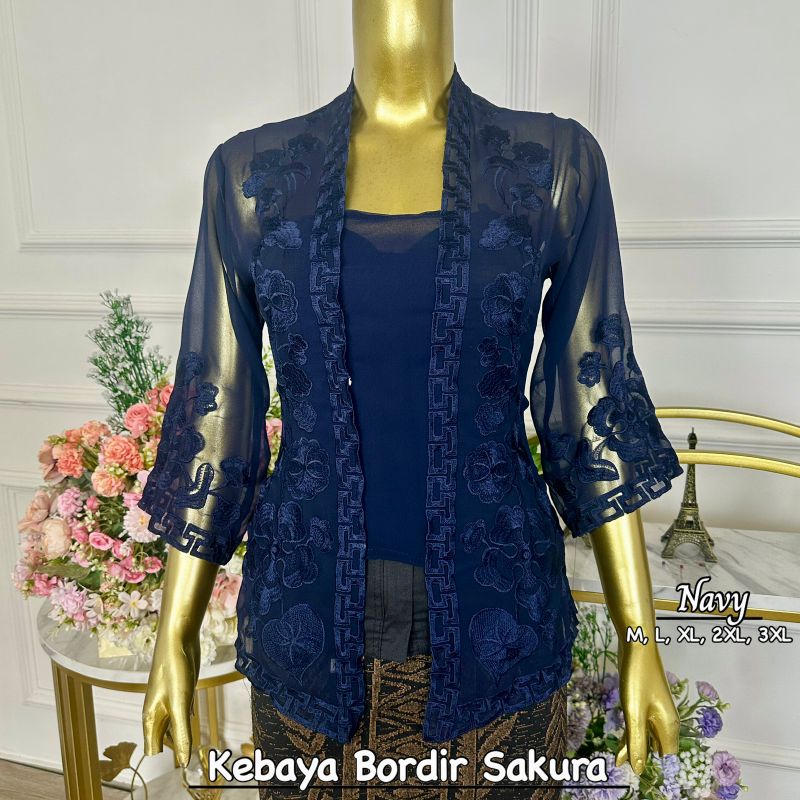 Kebaya Sutra Crepe Lengan Lonceng