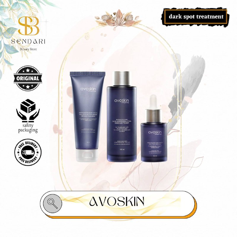 Avoskin Miraculous Dark Spots Series - serum/toner/cleanser (untuk bekas jerawat dan flek hitam)