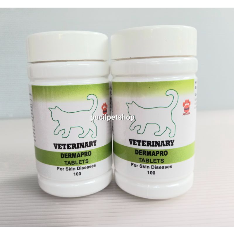 Dermapro Anti Gatal Obat Jamur Obat Kulit Obat Scabies untuk Kucing - 100 Tablet