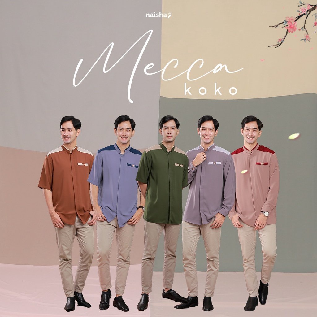 Naisha Official / Mecca Koko Dewasa / Mecca Family Set / Baju Koko Dewasa / Baju Couple Naisha / Sar