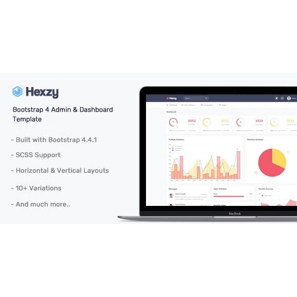 Template Admin Hexzy Admin & Dashboard Template
