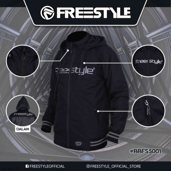 Unik JAKET FREESTYLE OUTWEAR OUTDOOR PRIA WATERPROOF SPORTY BOLAK BALIK BB - BBFS5001 M Limited