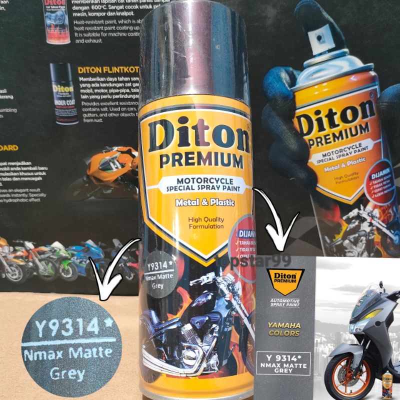 Pilok Pilox Cat Semprot Diton Premium 9314 Abu Abu Doff Dop Nmax Matte Grey 400cc Tahan Bensin Cepat Kering