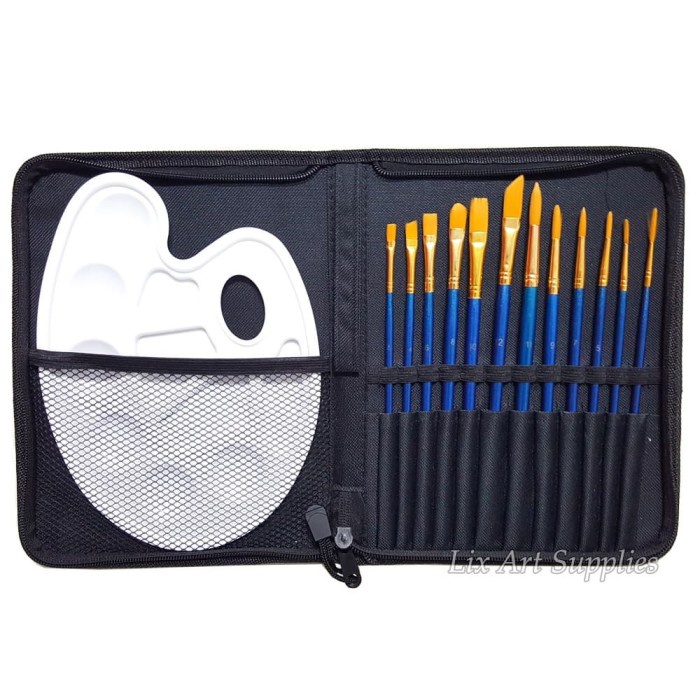 

Kulu Joyko Kuas Lukis Set 12 + Palet + Storage Bag / Art Brush Set 12