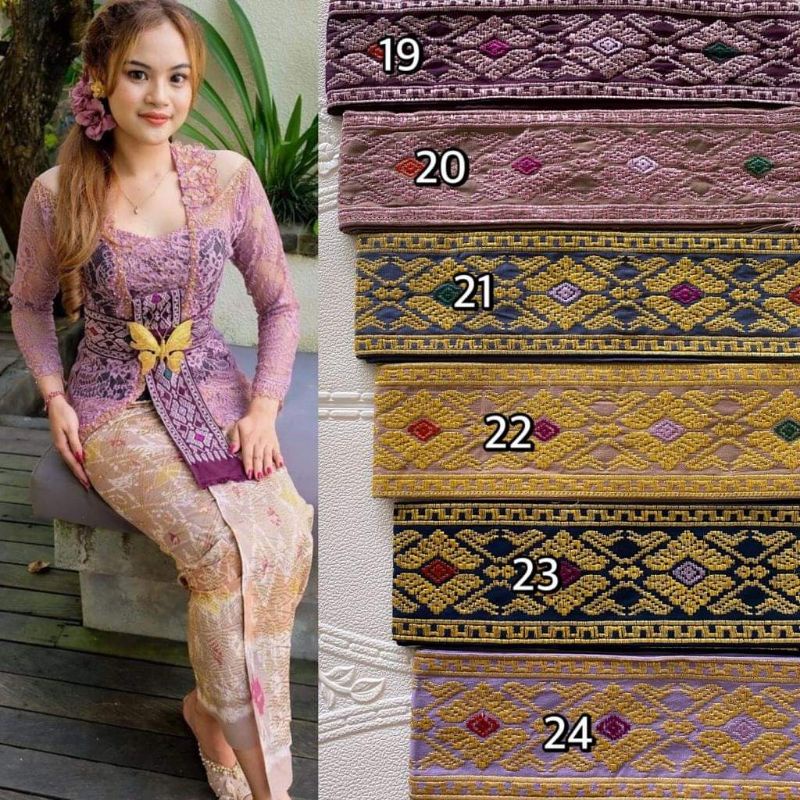 Obi songket Bordir | Belt | Ikat pinggang Kebaya