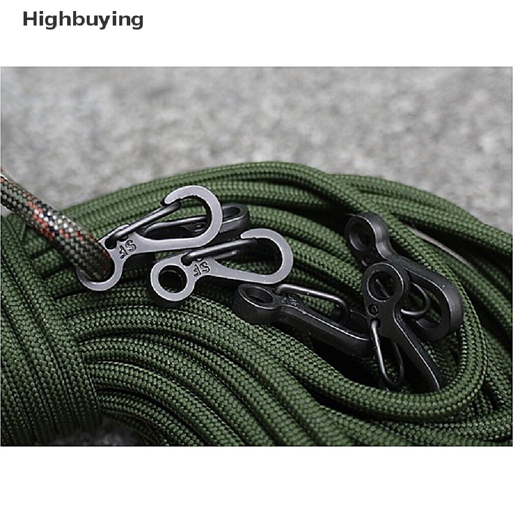 Hbid 5pcs Mini Spring Cord Gesper Clasp Gesper Snap Hook Carabiner Gantungan Kunci Gunung Glory