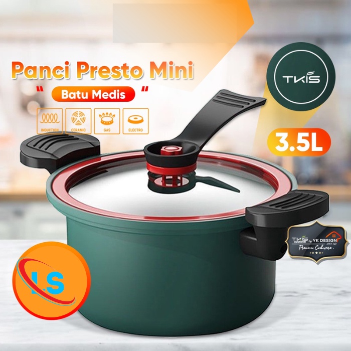 Panci Presto Subron 3.5 liter Teflon Pressure Cooker Totipotent Micro Pressure Cooker Pot Daging Empuk Anti Lengket