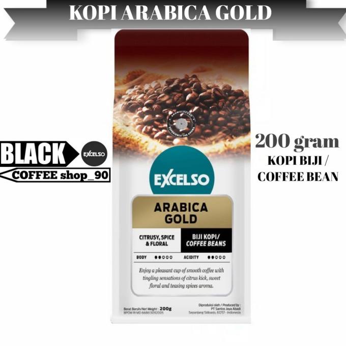 

ORDER-KIRIM Kopi Excelso Arabica Gold 200 Gram (biji kopi/coffee beans)