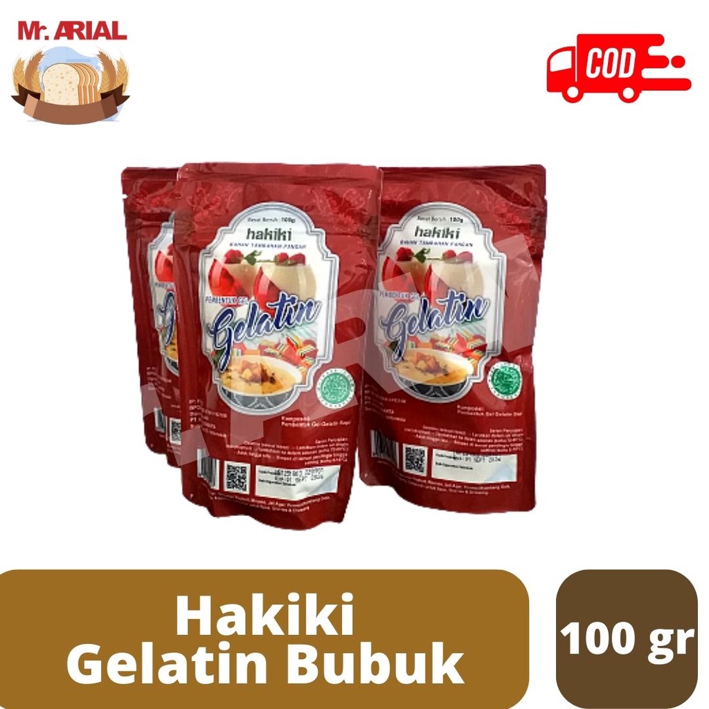 

HAKIKI Gelatin Bubuk / Gelatin Sapi / Gelatin 100 gr Gelatine Powder