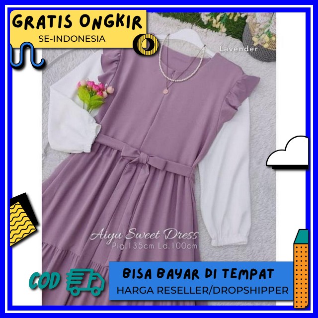 Cattie Set Teen Kids Usia 12-16 Tahun Setelan Baju Anak Dress Dan Outer Gamis Anak Remaja Busana Mus