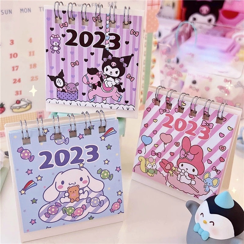 2023kalender Tahun Baru Kartun Lucu Kalender Meja Kreatif Sederhana Jam Dalam Kalender Compact And Comfortable Plan Book