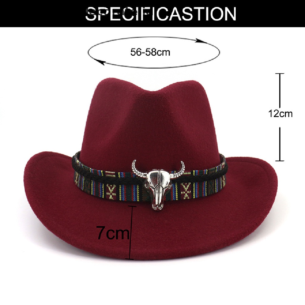 [Birth] Topi Koboi Gaya Stetson Fedora100% Wool Matahari Musim Panas Barat Riding Wide Brim Cap  [ID] Baju Kaos Distro Pria Wanita Lengan Panjang [ID]