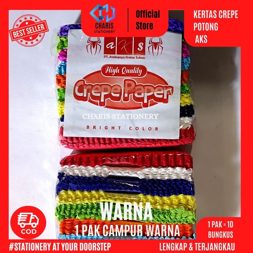 

CHARIS STATIONERY - Kertas Crepe Potong Warna AKS (10 Pcs/Pak)