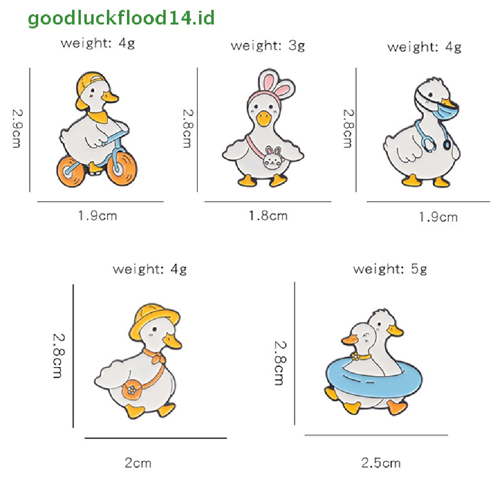 [GOOGFOUR] Hewan Yang Indah Enamel Pin Custom Bebek Angsa Belanja Berenang Bersepeda Bros Tas Kerah Pin Kartun Lucu Lencana Perhiasan Hadiah Untuk Anak [TOP]