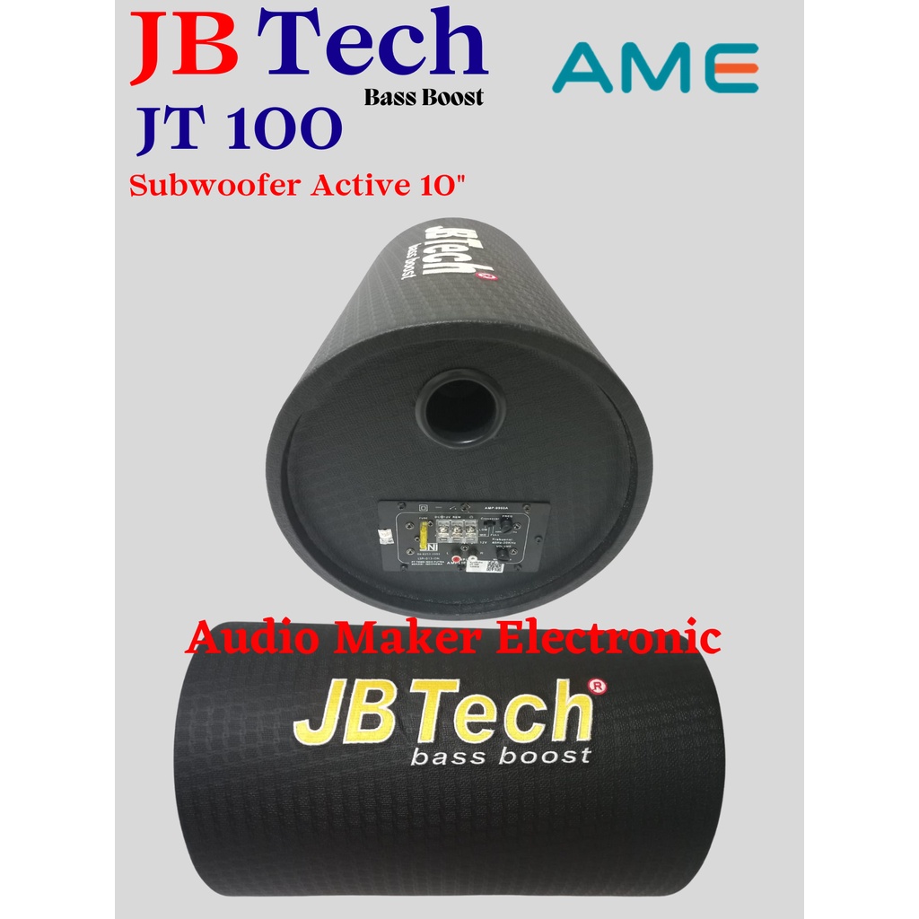 Subwoofer Aktif JB-Tech JT-100 BassTube Bulat BassTube Guling Mobil Aktif JB TECH 10 Inch