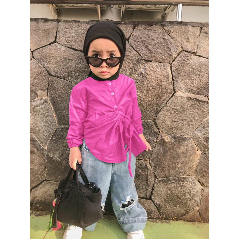 Kalila Lori Top Atasan anak model kemeja serut | Atasan Baju Anak CEWEK Untuk Umur 1 - 7 tahun