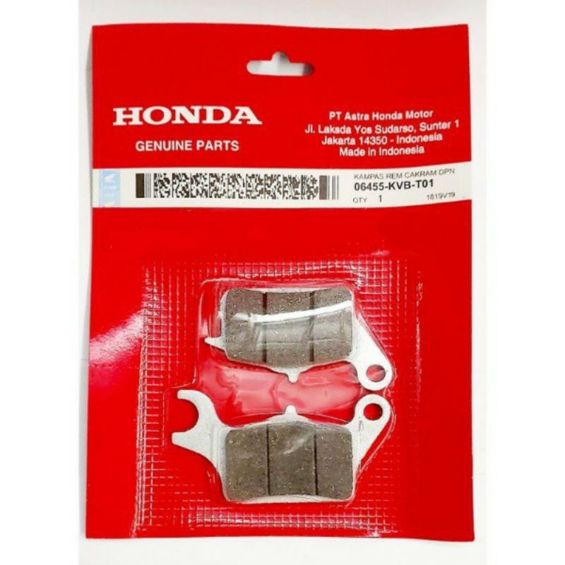 Kampas Rem Depan Cakram Depan Diskpad Honda BeAT, Scoopy &amp; Vario 06455-KVB-T01