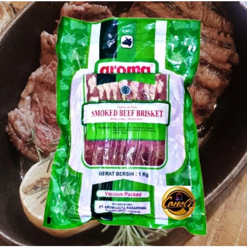 aroma beef bacon 1 kg / smoked beef brisket 1kg