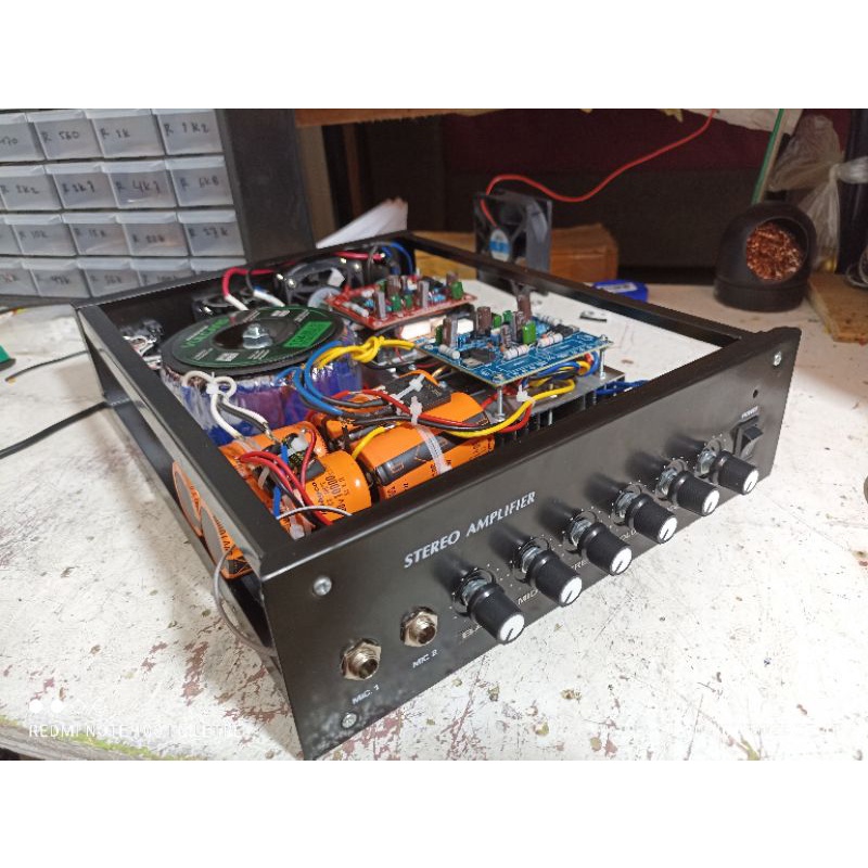 Power Amplifier rakitan 10 Ampere Donat bisa karaoke