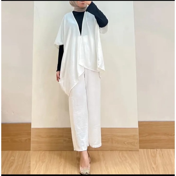 BEFAST - ZSO OOTD SETELAN WANITA DILLA / ONE SET OUTER KULOT JUMBO BAHAN CREPE / Oneset Polos Terlaris / Setelan Wanita Terbaru / Pakaian Casual Remaja Wanita / Outfit Daily Wanita Hijab / Fashion Kekinian Remaja ABG Trend