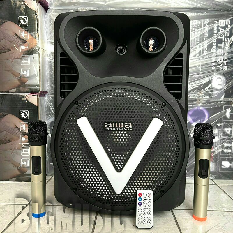 Speaker Portable Wireless Aiwa 238 V - 12 inch Bluetooth