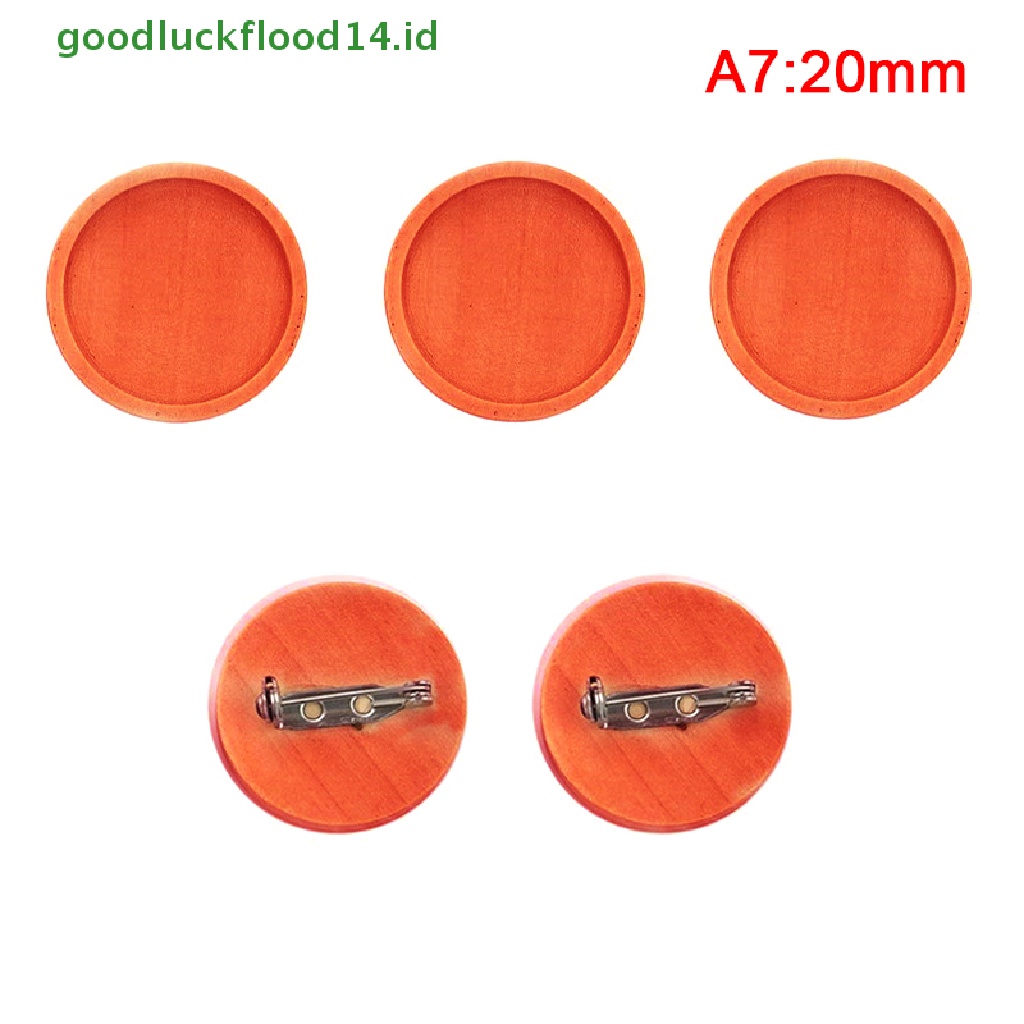 [GOOGFOUR] 5pcs Set Dasar Bros Cabochon Kayugs20 25 30 40mm Dia Nampan Bezel Bulat Diy Bros Pin Backs Untuk Membuat Perhiasan [TOP]