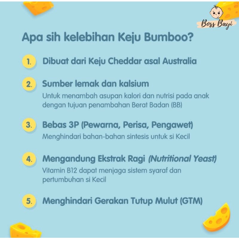 BUMBOO - Keju Bubuk / Keju MPAsi Bayi Anak