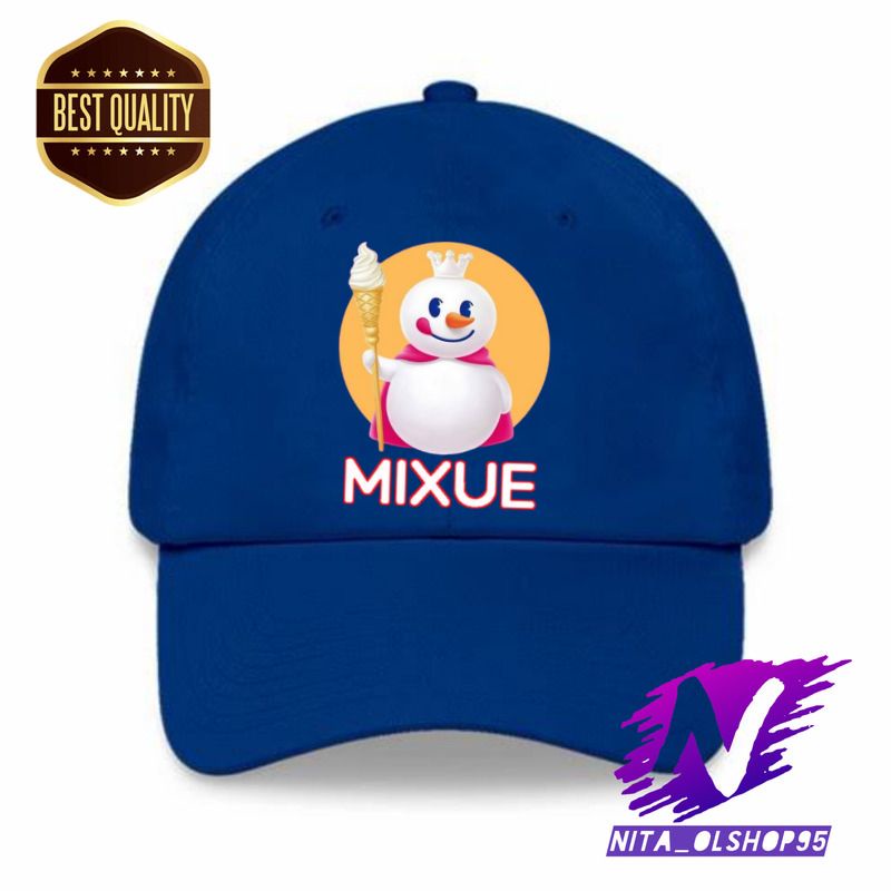 topi baseball anak eskrim mixue karakter