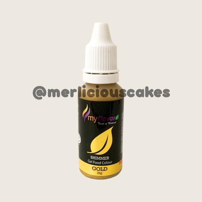 

My Flavor Gold Shimmer for Cake Painting Pewarna Makanan Halal