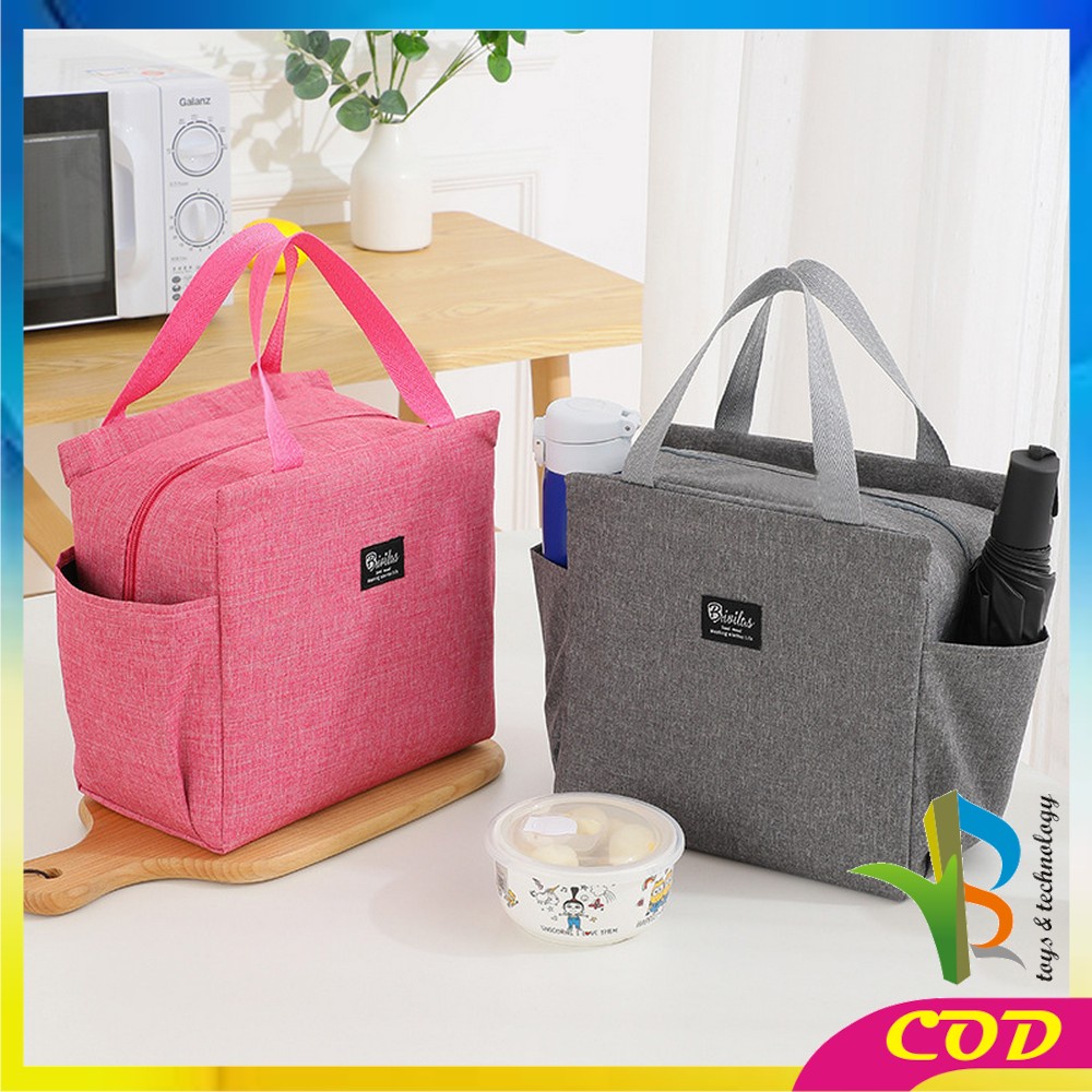 RB-T43 Tas Bekal Lunch Cooler Bag Box Anti Air Makanan Alumunium Foil / Tas Kotak Makanan / Lunch Bag / Tote Bag Bekal